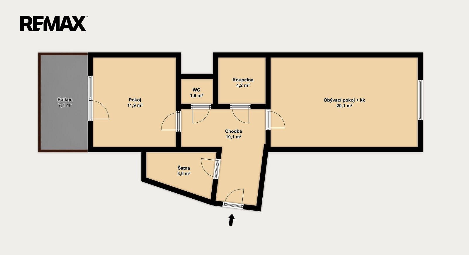 Prodej byt 2+kk - Merhautova, Brno - Černá Pole, 64 m² - 5