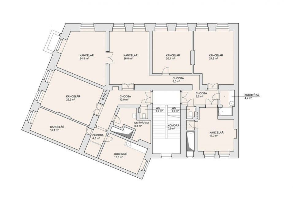 Kancelář · 212 m² · Na struze, Praha - 3