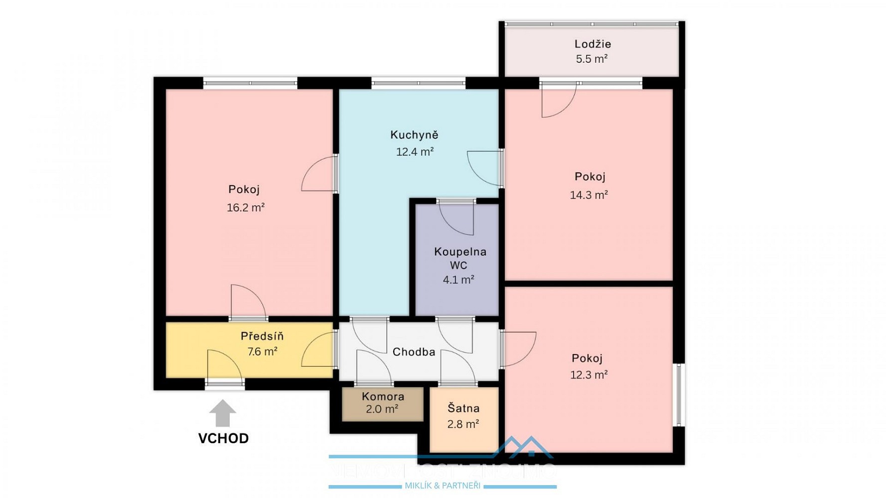 Byt 3+1 · 74 m² · Pod Soudním vrchem, Znojmo - 3