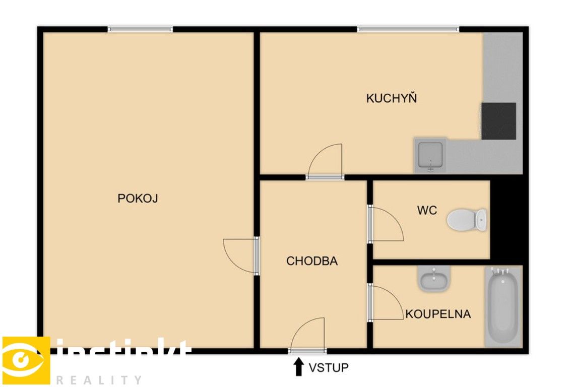 Pronájem byt 1+1 - Loudů, Dobřany, 34 m² - 2