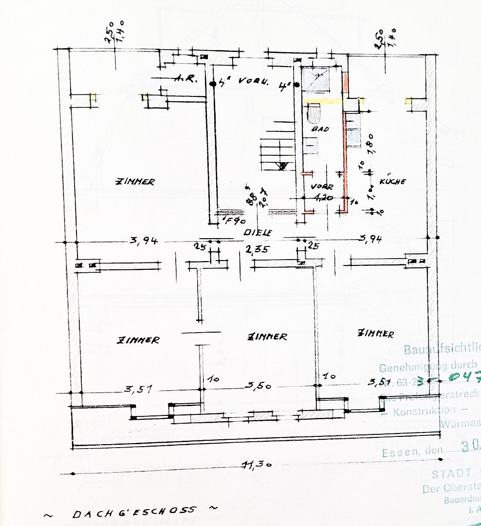 4+kk, Gleisstraße 36 Essen Dellwig Nordrhein-Westfalen 45357, 98 m² - 2