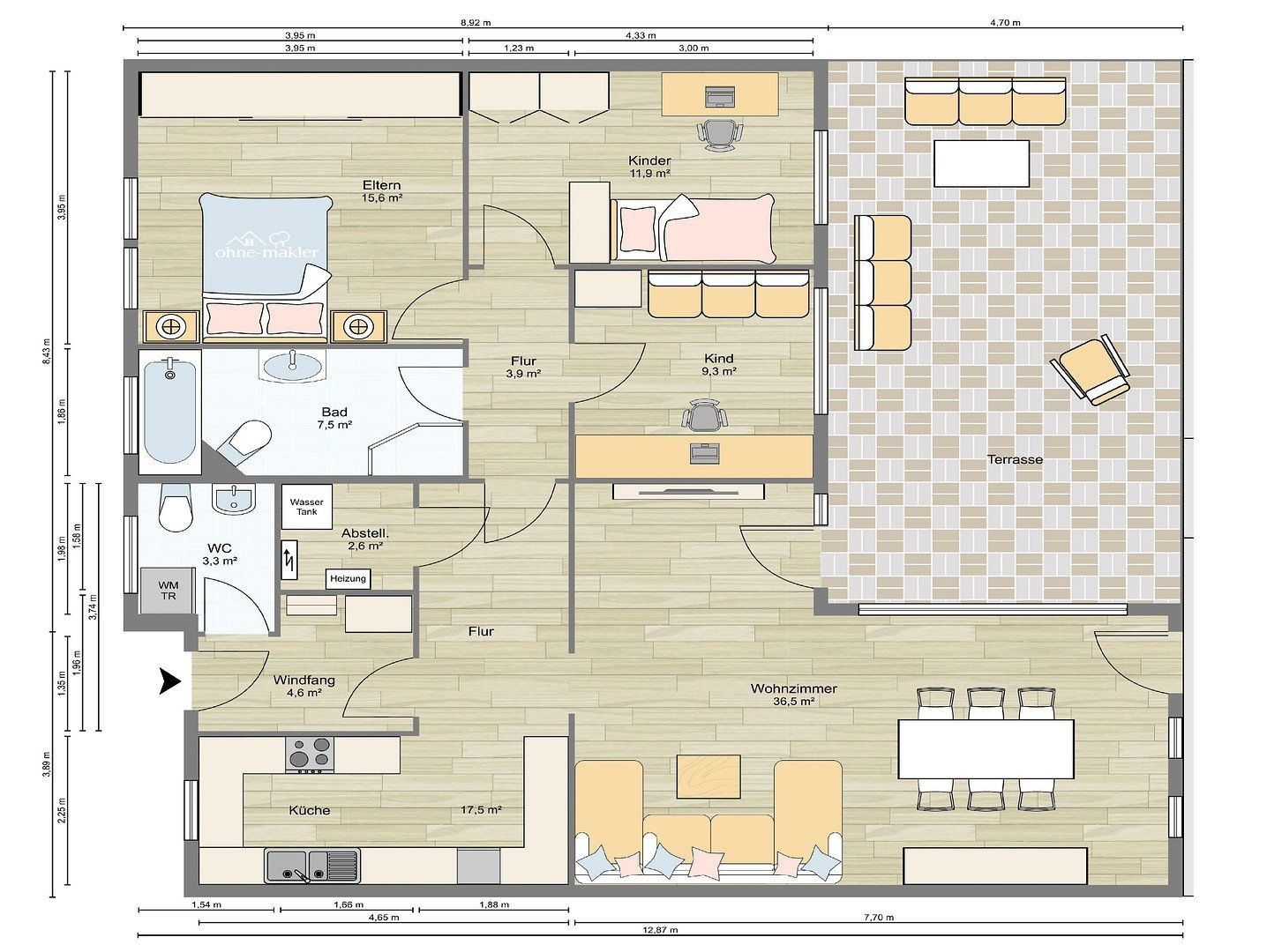 Rodinné domy, Delmenhorst Delmenhorst Niedersachsen 27751, 132 m² - 1
