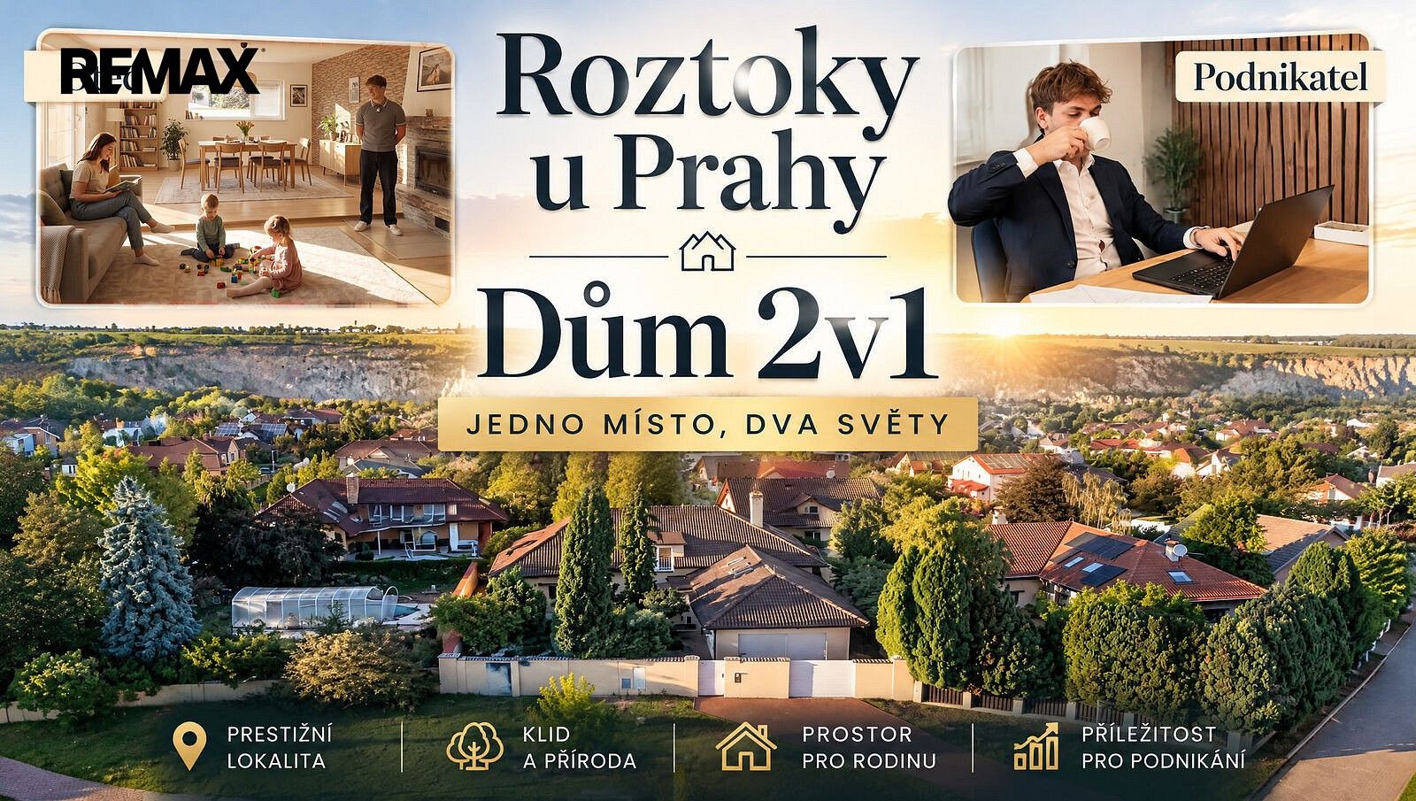 Rodinné domy, Roztoky, okres Praha-západ, Středočeský kraj, 456 m² - 1