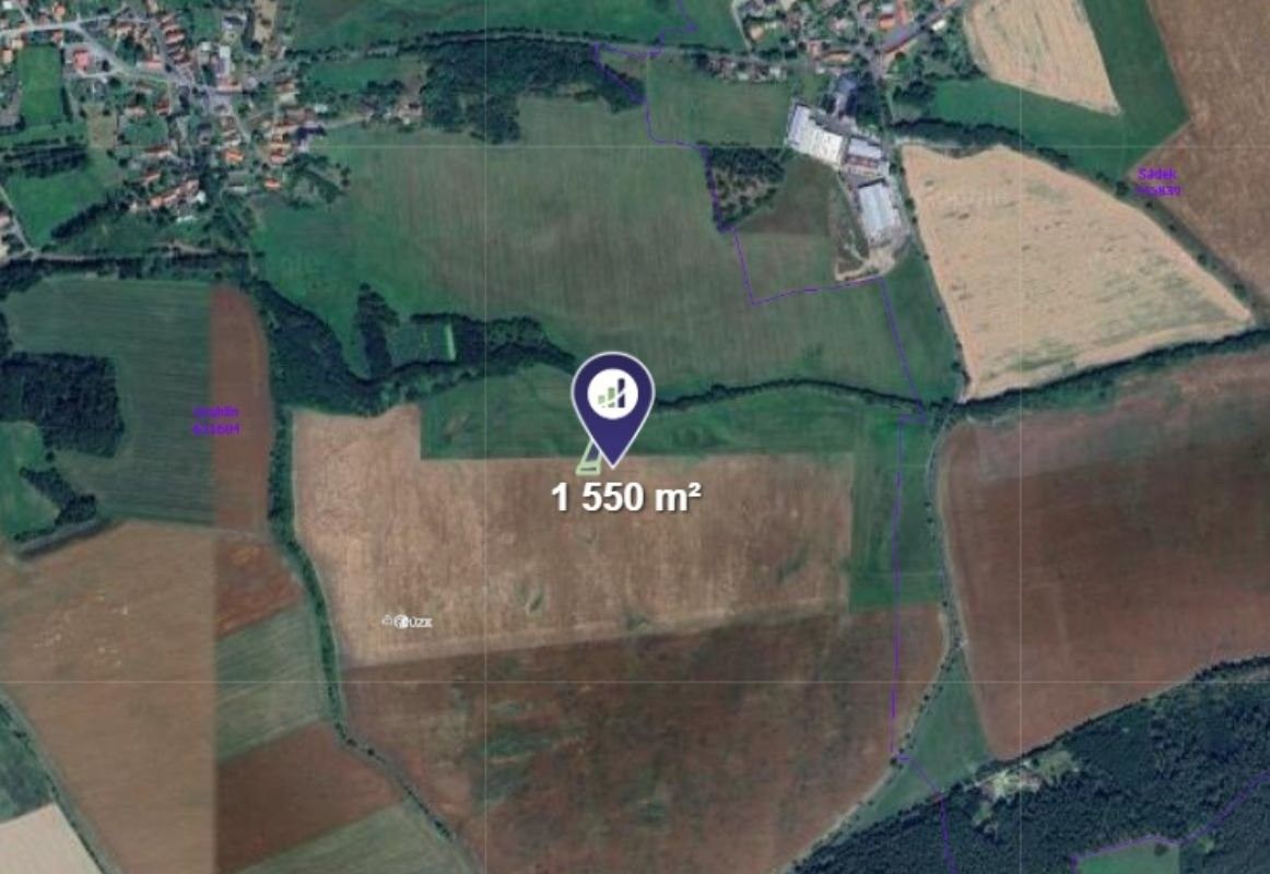 Prodej louka - Drahlín, 1 550 m²