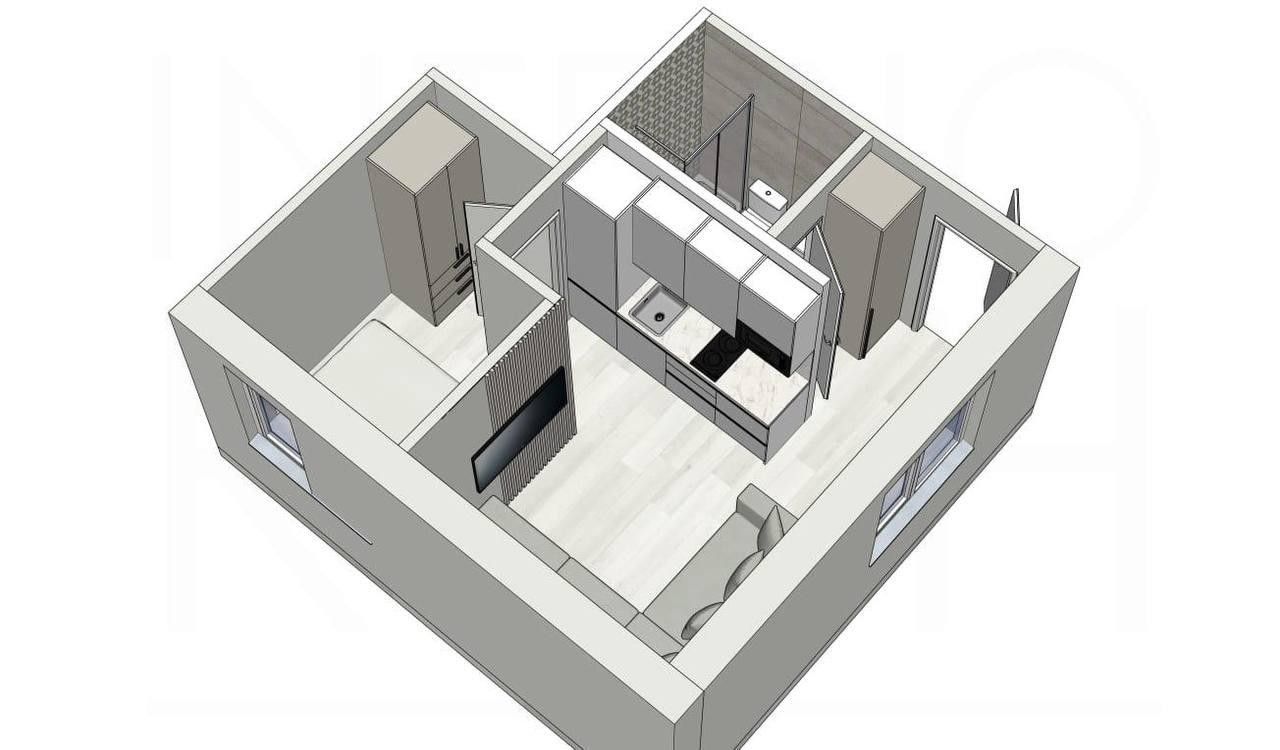 2+kk, Na Jarově, Praha, 22 m²