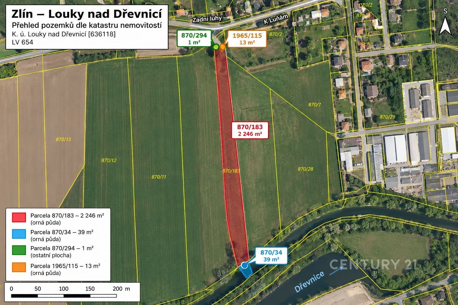 Zemědělský pozemek, 2 299 m²