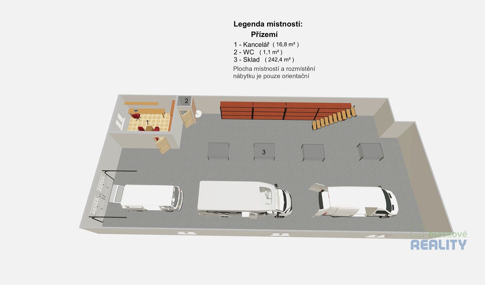 Sklad · 526 m² · Brandýs nad Labem-Stará Boleslav - Brandýs nad Labem, okres Praha-východ - 3