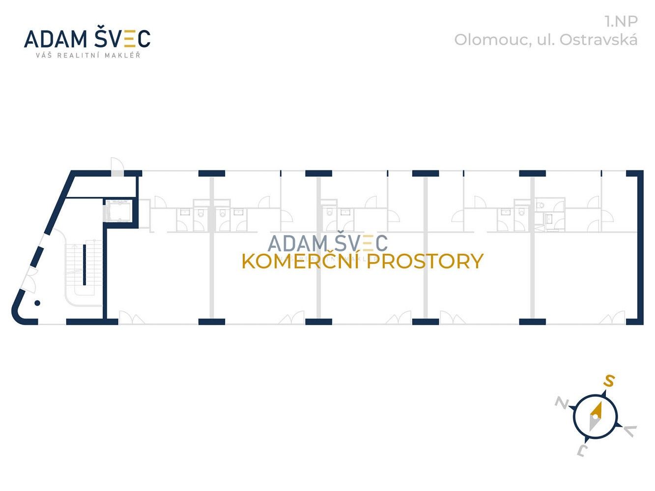 Pronájem obchodní prostory - Olomouc - Hodolany, Olomoucký kraj, 71 m² - 2