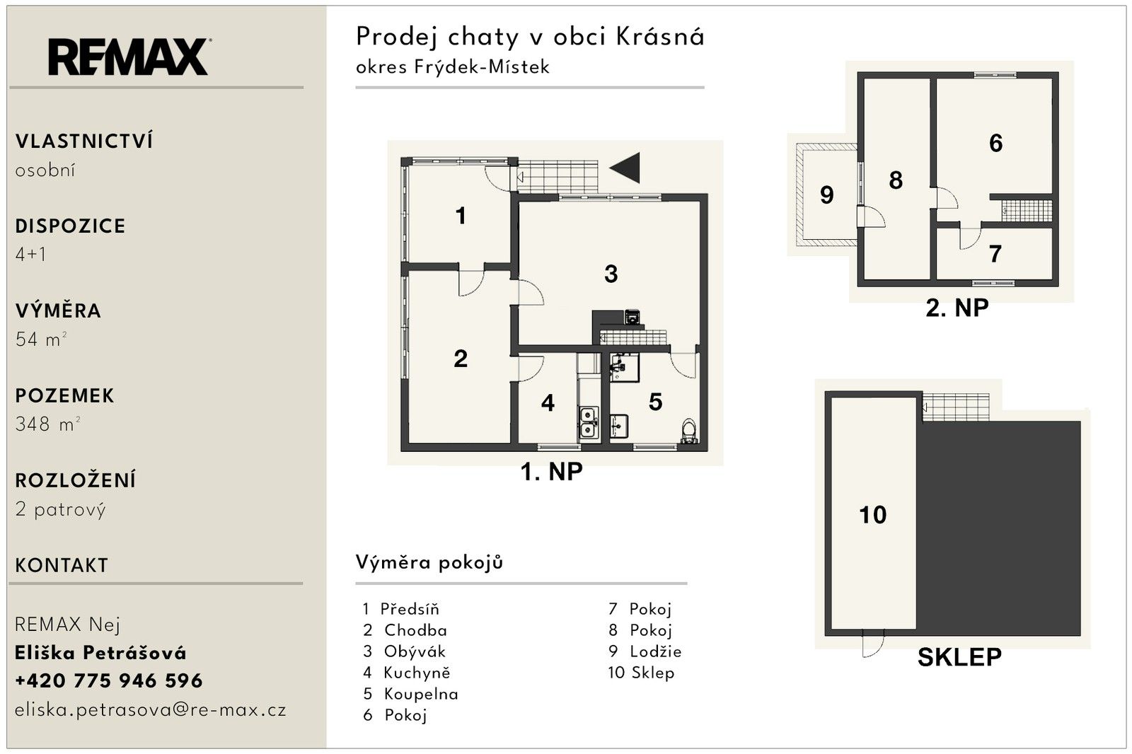 Prodej chata - Krásná, 54 m² - 5