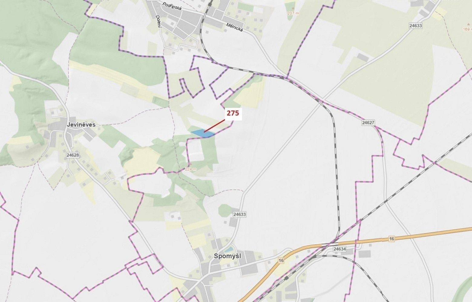 Prodej les - Spomyšl, okres Mělník, Středočeský kraj - 1