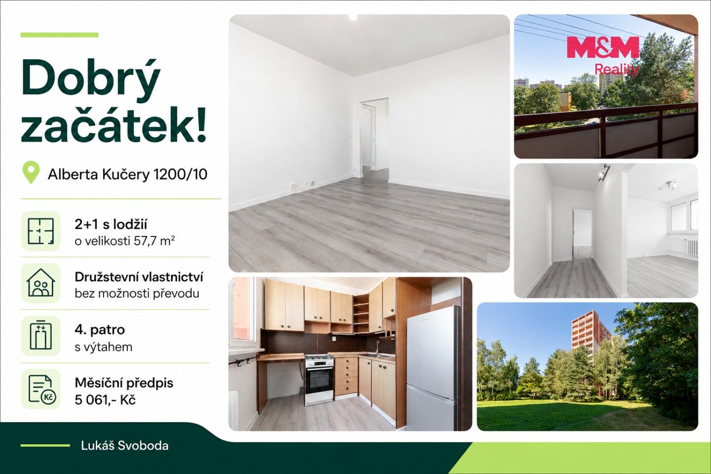 Byt 2+1 · 58 m² · Alberta Kučery, Ostrava - 4