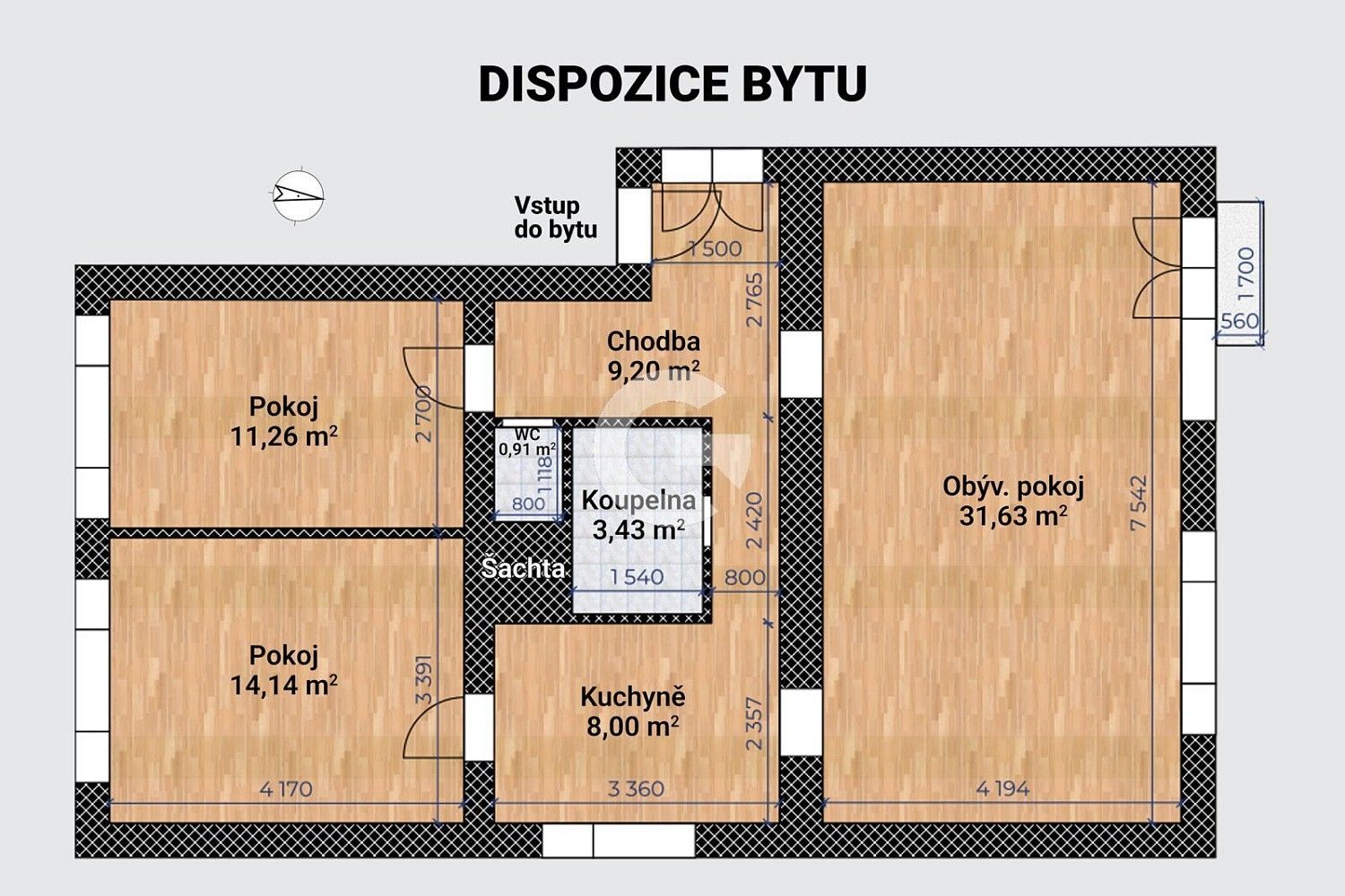 Byt 3+1 · 79 m² · Zlín - Louky, Zlínský kraj - 4