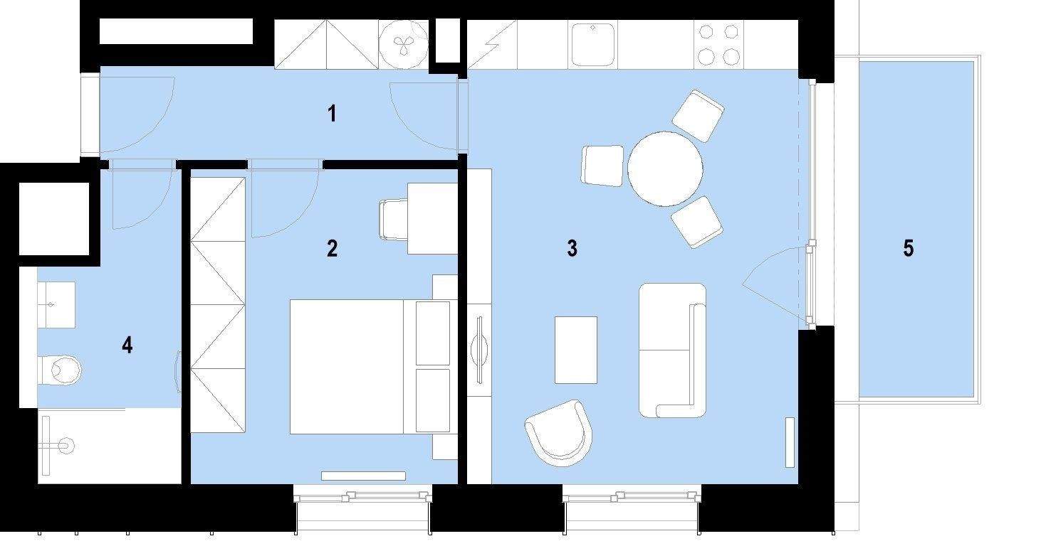 Prodej byt 2+kk - Plynárenská  , Brno, 48 m²