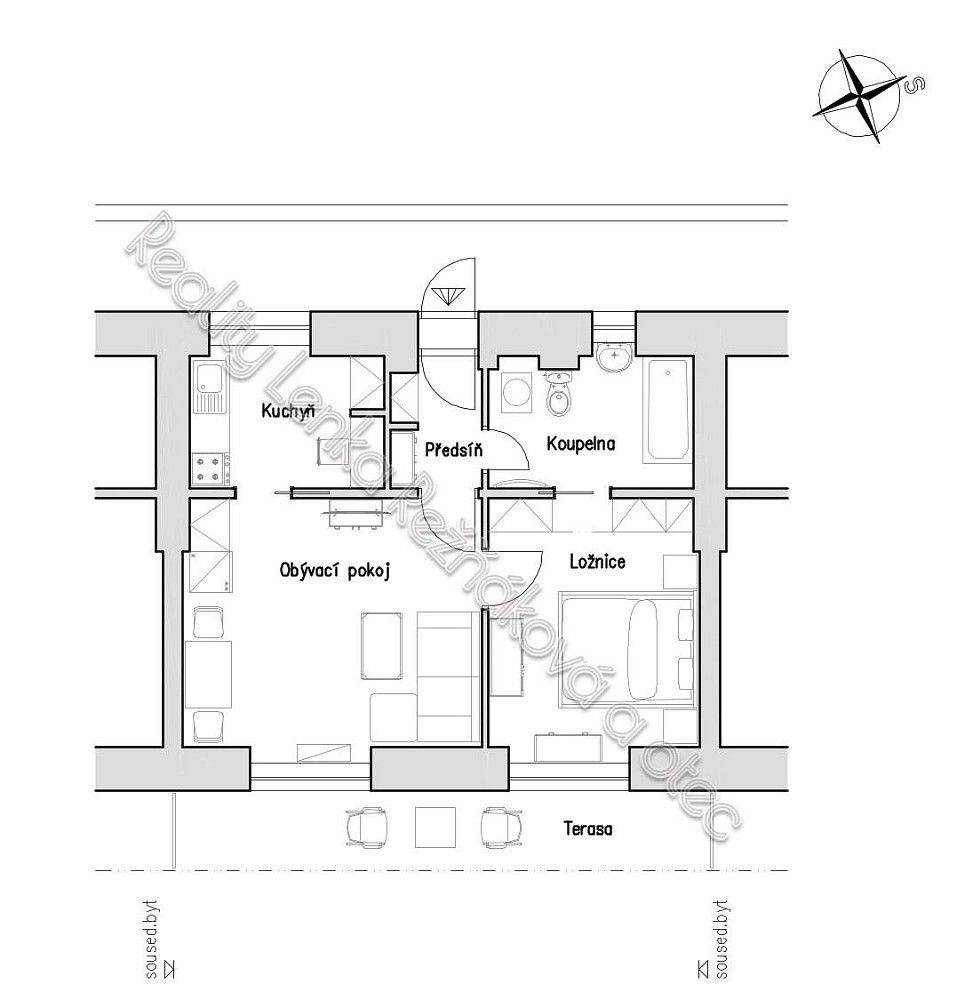 Byt 2+1 · 45 m² · Staňkova, Brno - Ponava - 2