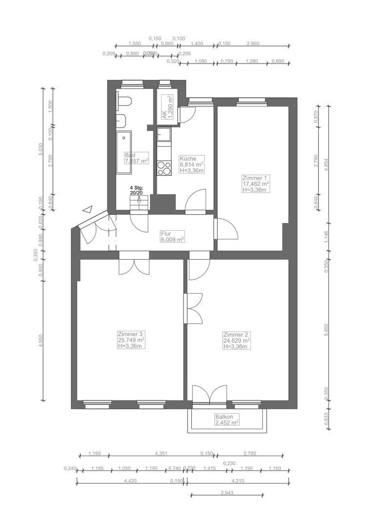 3+1, Berlin Charlottenburg Berlin 10627, 96 m² - 2