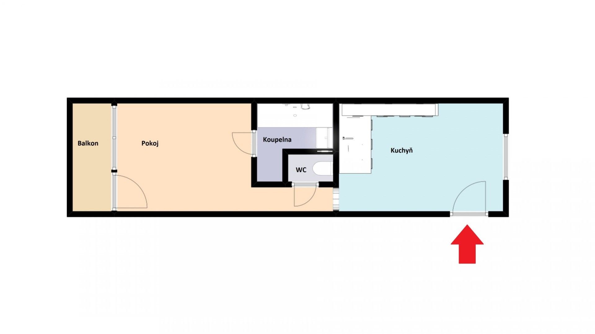 Pronájem byt 2+kk - Pod Radnicí, Neveklov, 36 m² - 5