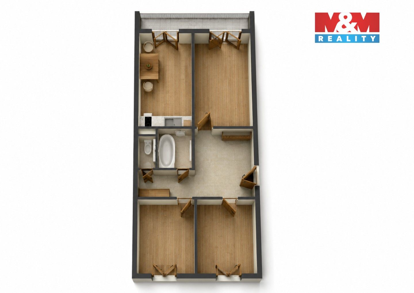 Byt 3+1 · 66 m² · Lovosická, Praha - 3