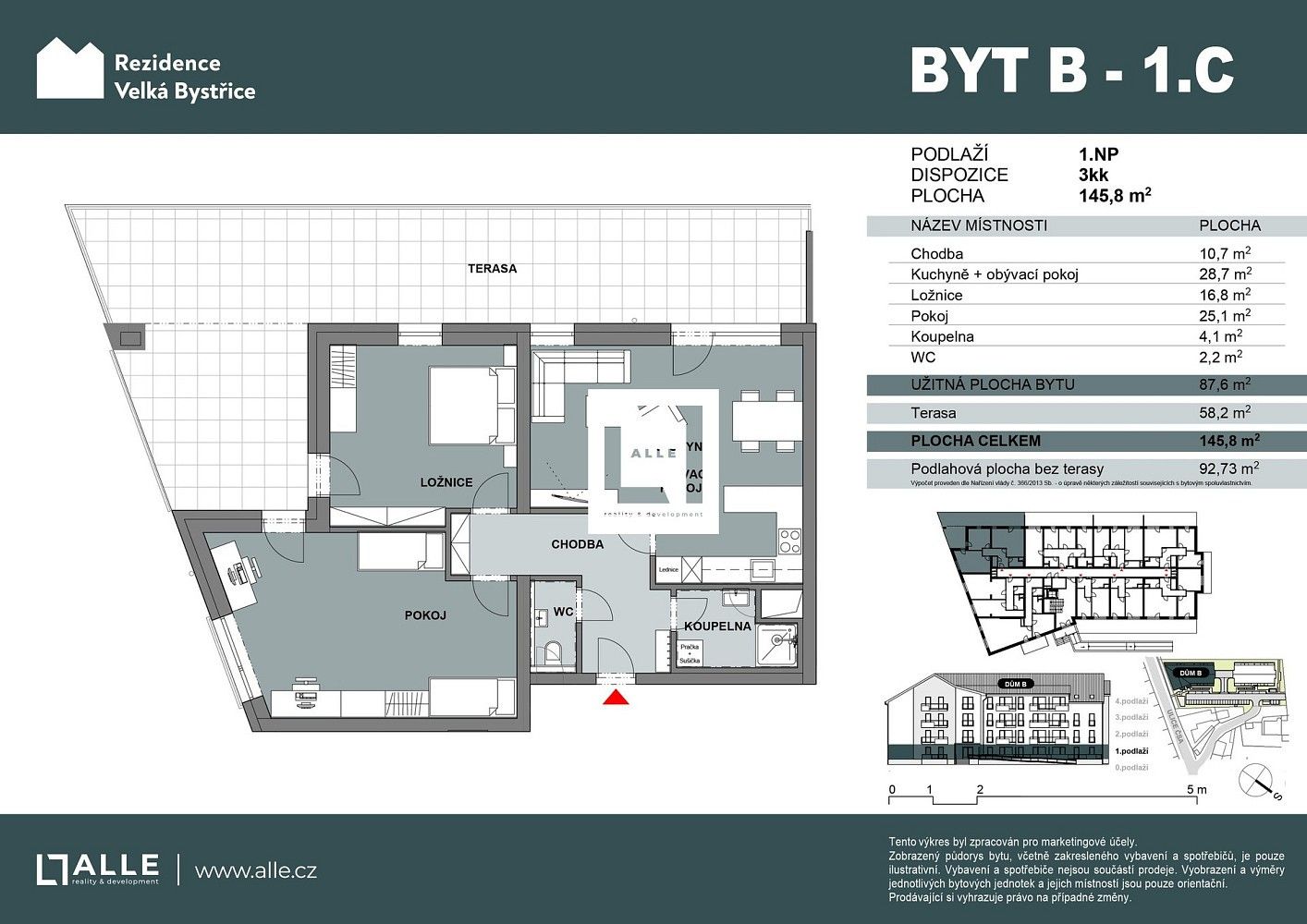 3+kk, Velká Bystřice, okres Olomouc, 88 m² - 2