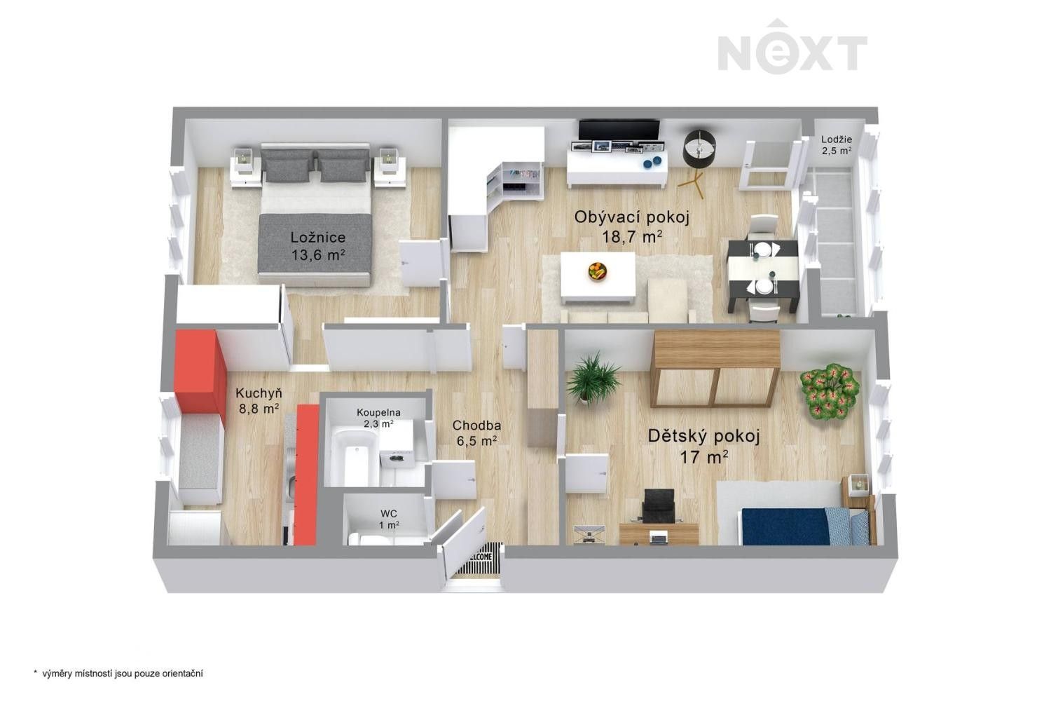 3+1, Revoluční 603, Chodov, 68 m² - 2