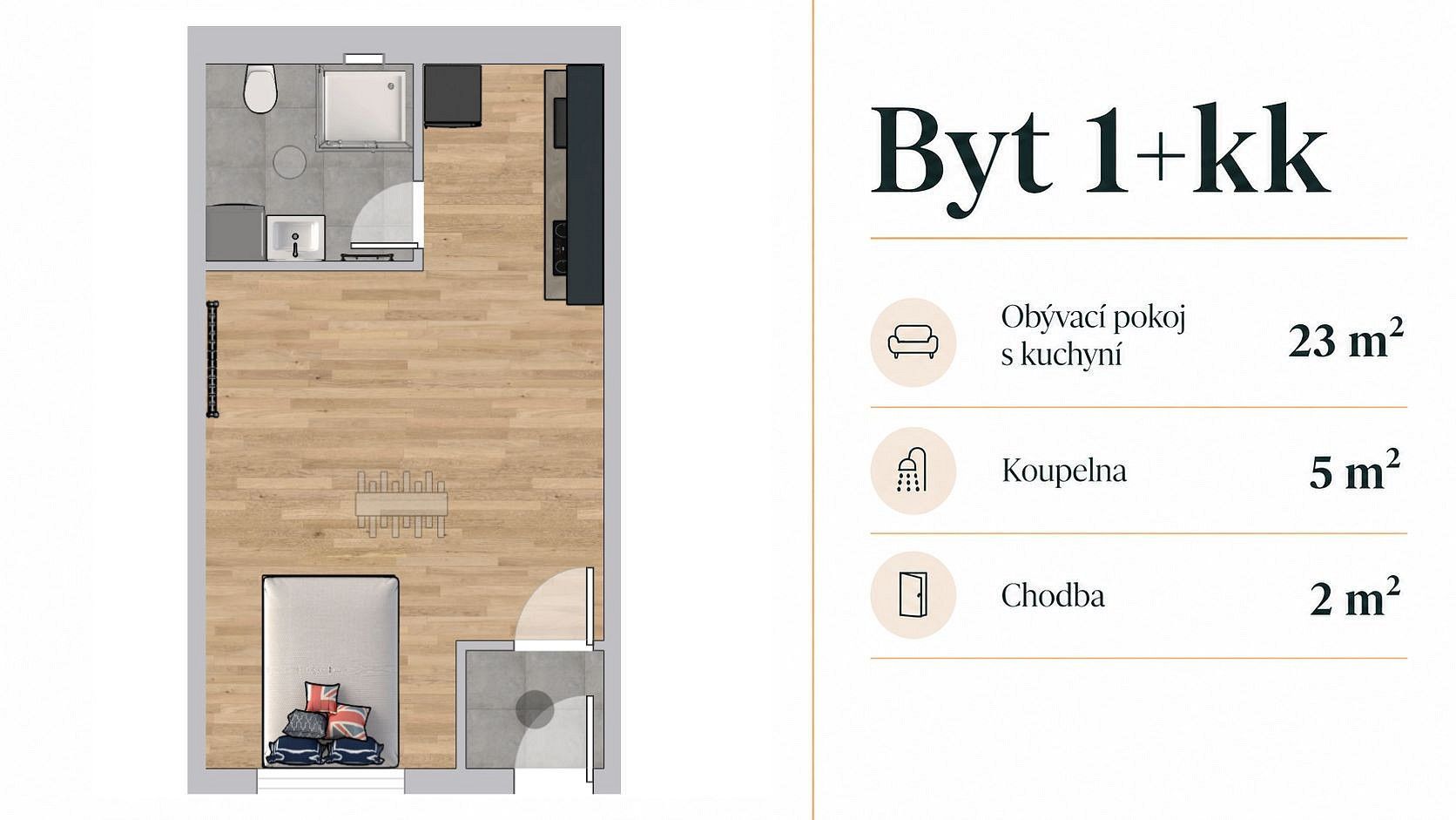 Pronájem byt 1+kk - Českolipská, Mělník, 30 m² - 5