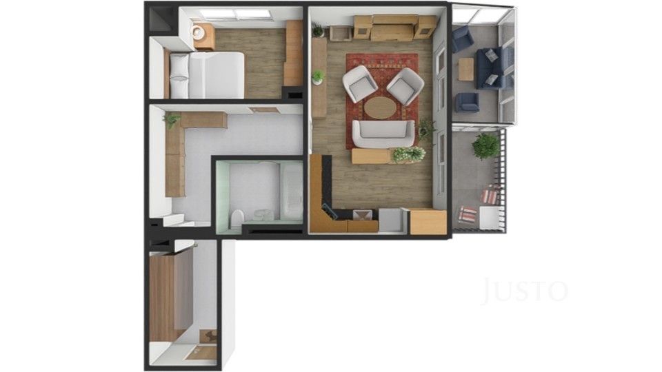 Byt 2+kk · 46 m² · Zátavské nábř., Písek - 3