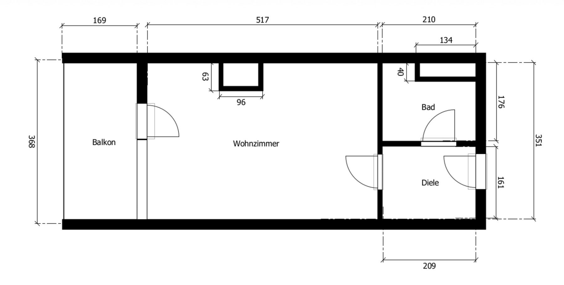 1+1, Mailänderstraße 18 Frankfurt am Main Sachsenhausen Hessen 60598, 28 m² - 1