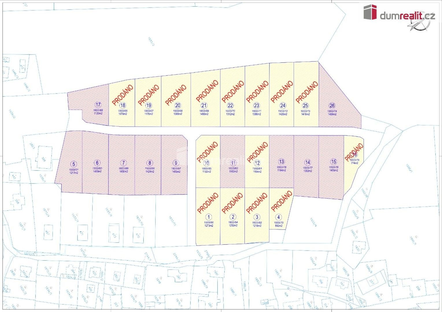 Pozemky pro bydlení, Krásné, Tři Sekery, 1 469 m² - 2