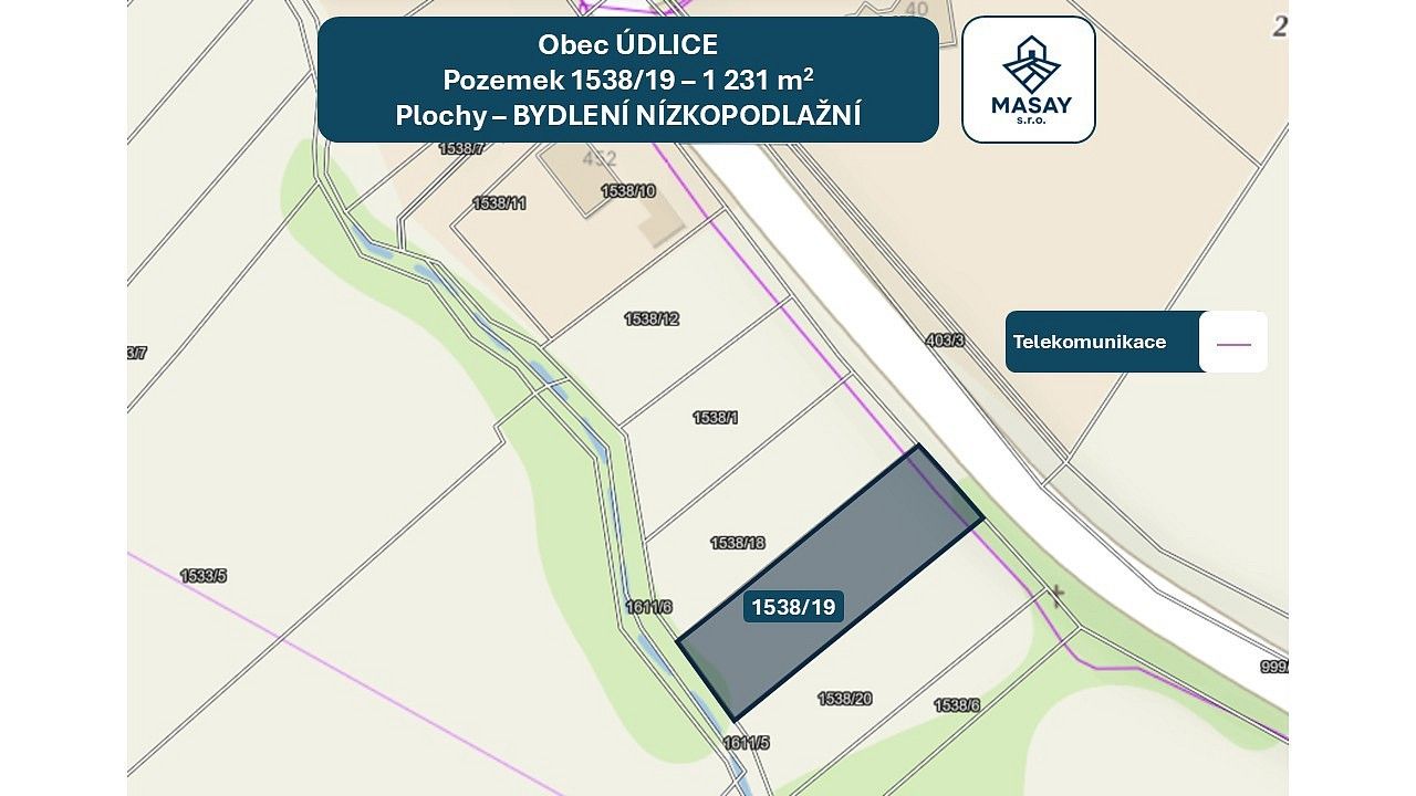 Pozemek pro bydlení · Údlice, okres Chomutov, Ústecký kraj - 4