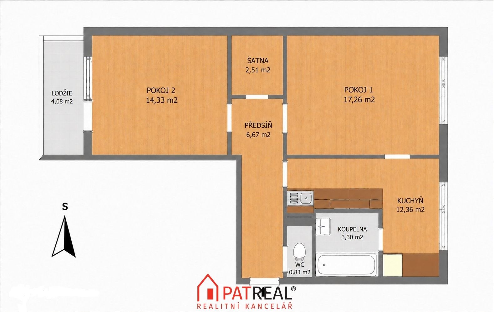 2+1, Letovická, Brno Řečkovice, 63 m² - 2