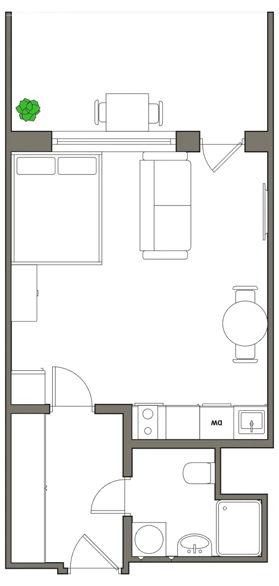 Byt 1+kk · 31 m² · V Dolině, Praha - Michle - 3