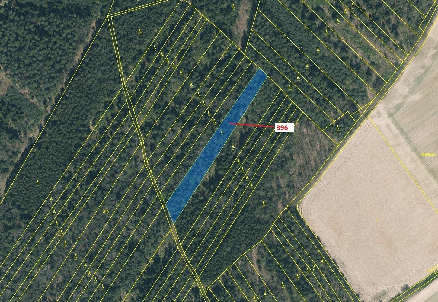 Prodej les - Komárov, okres Tábor, Jihočeský kraj - 2