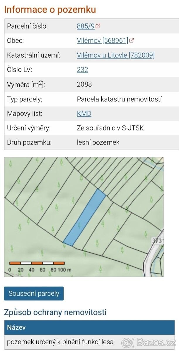 Pozemky pro bydlení, Cholina, 783 22