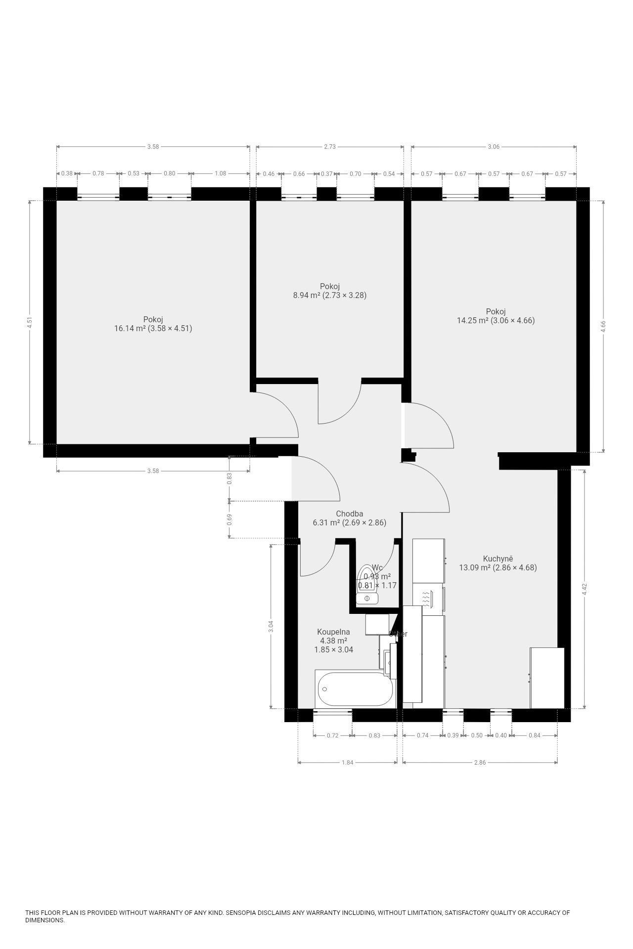 Prodej byt 3+1 - Purkyňova 1917/17, Brno, 65,5 m² - 5