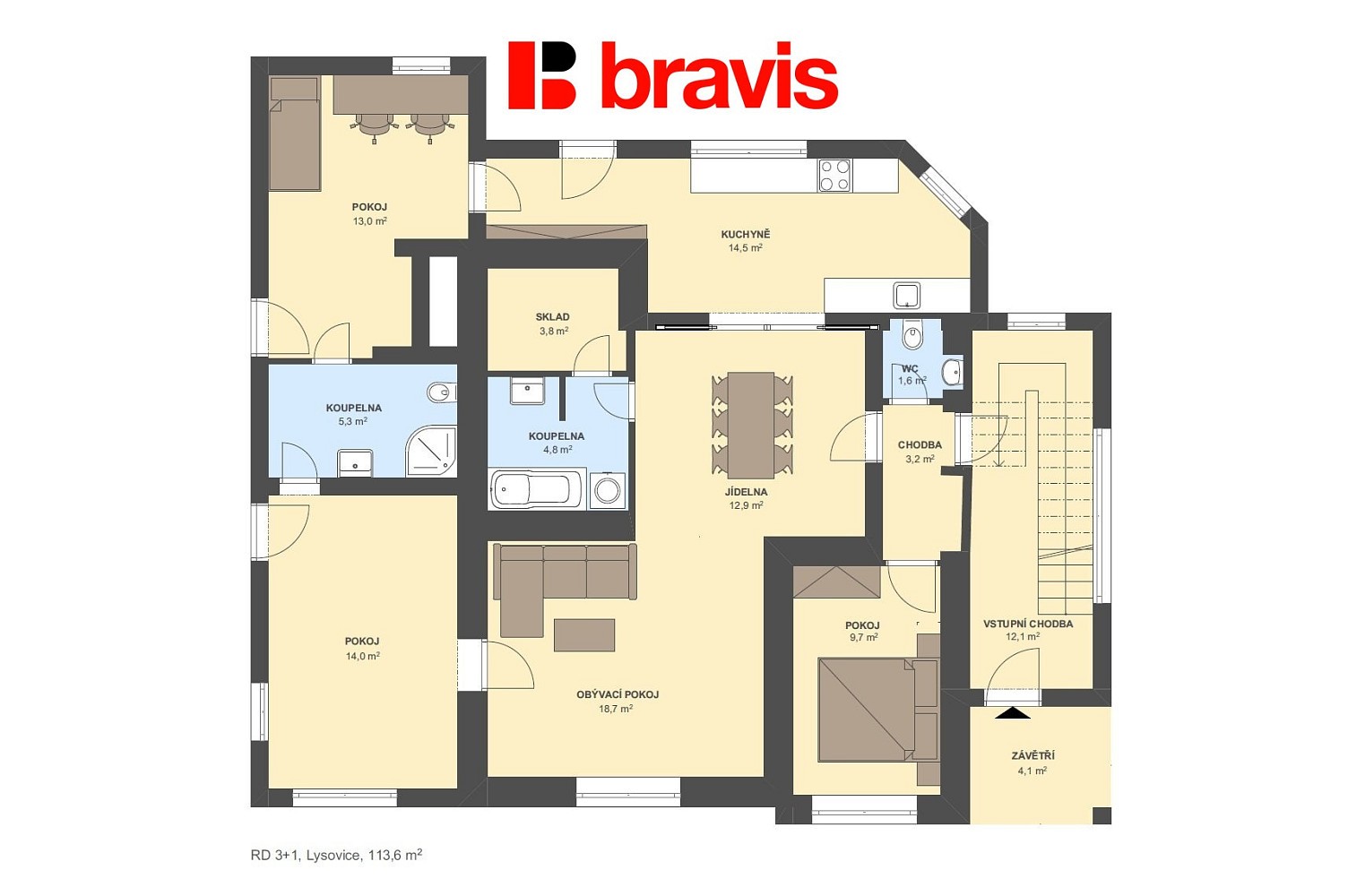 Prodej rodinný dům - Lysovice, okres Vyškov, 415 m² - 5