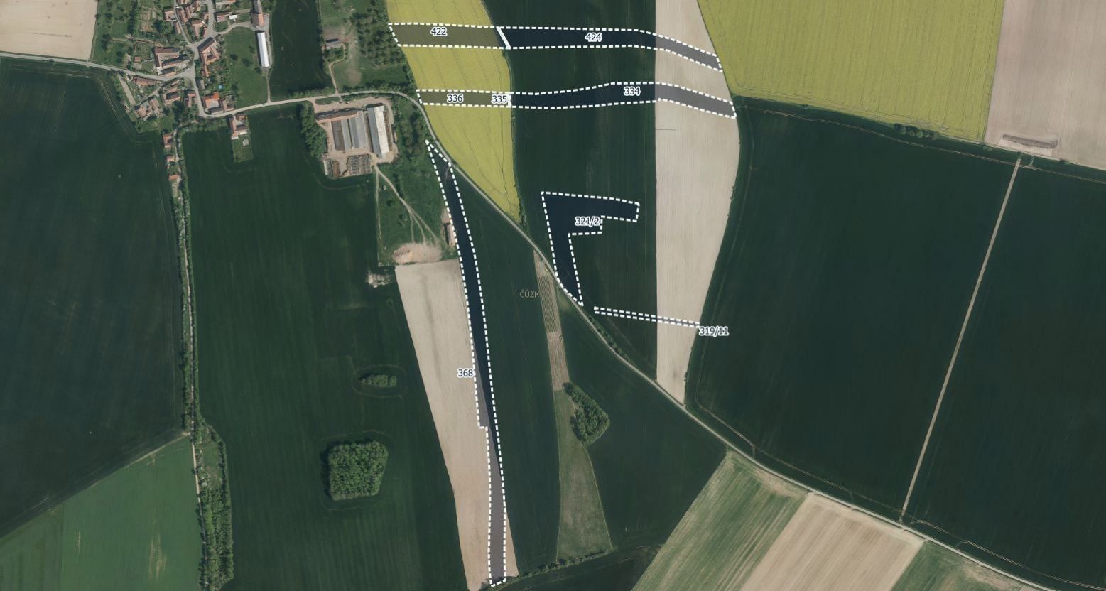 Zemědělské pozemky, Bor u Chroustovic, Rosice