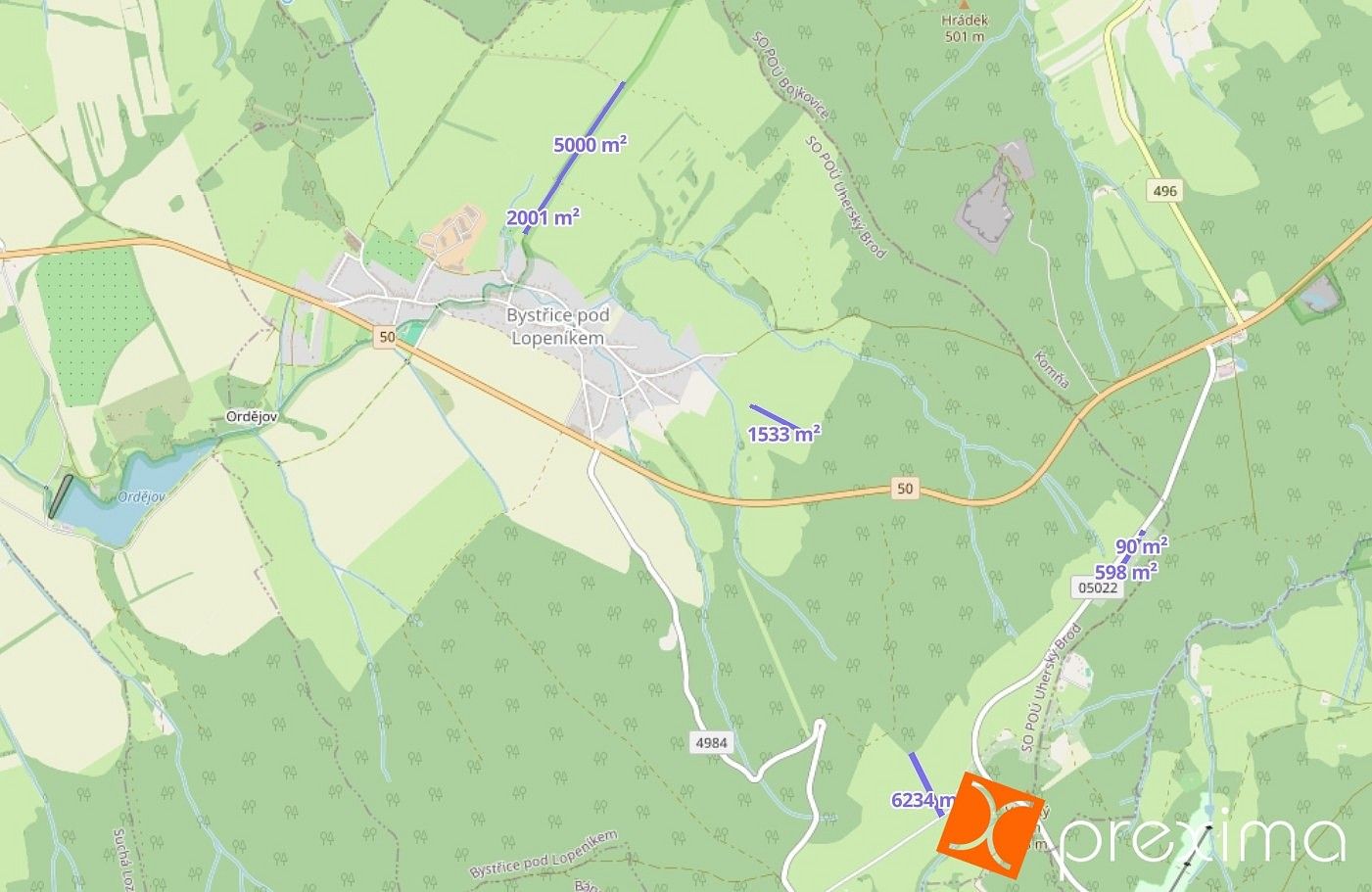 Prodej zemědělský pozemek - Bystřice pod Lopeníkem, okres Uherské Hradiště, Zlínský kraj - 2