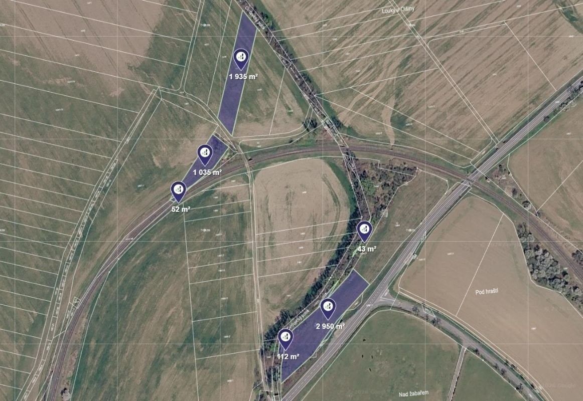 Zemědělské pozemky, Soběsuky, 1 023 m² - 1