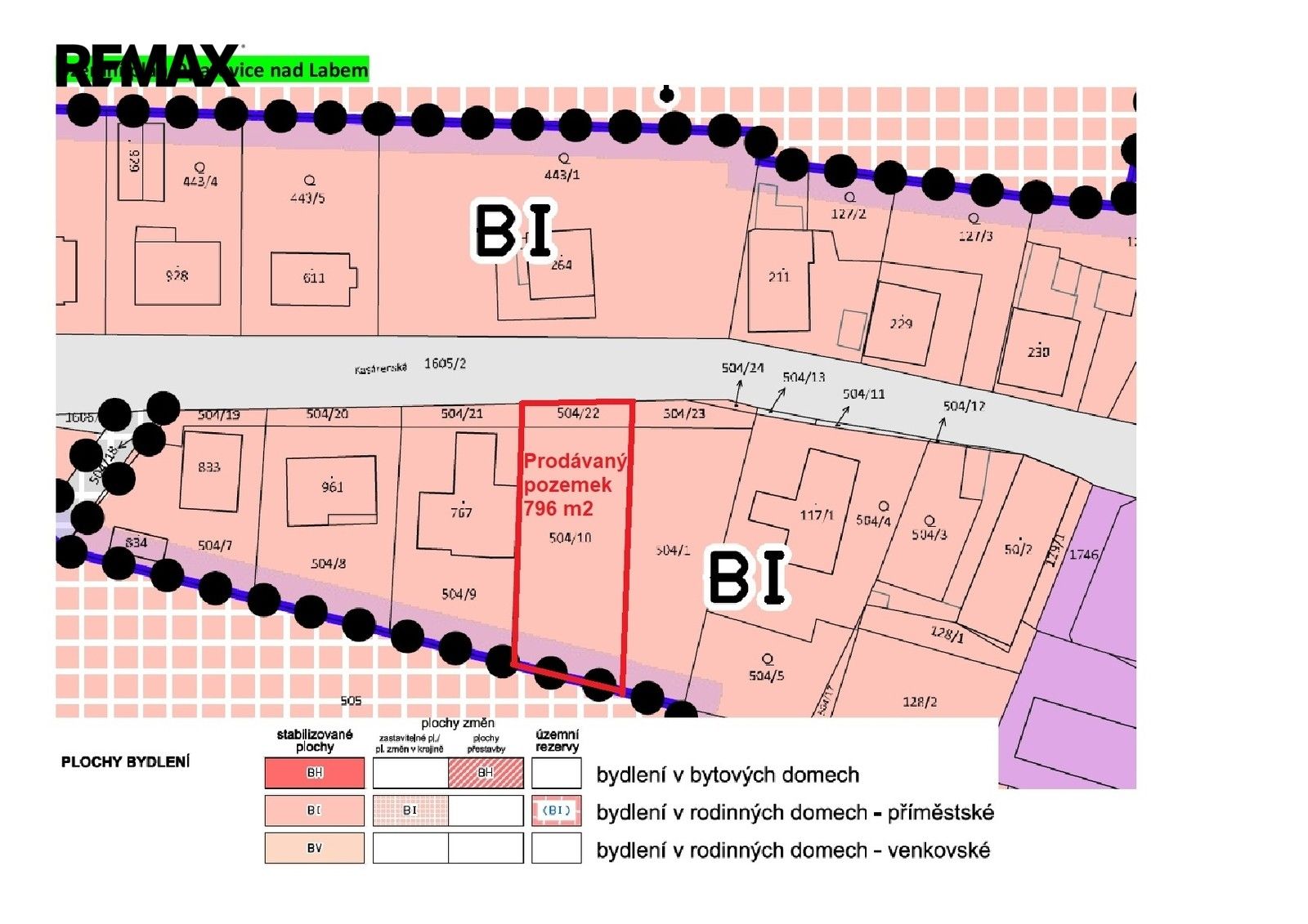 Pozemek pro bydlení · 796 m² · Kasárenská  , Opatovice nad Labem - 4