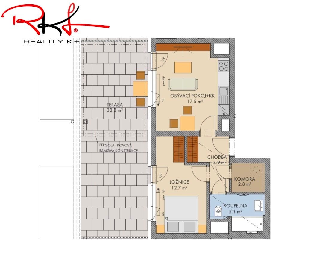 Byt 2+kk · 46 m² · Thomasova, Praha Třebonice - 3