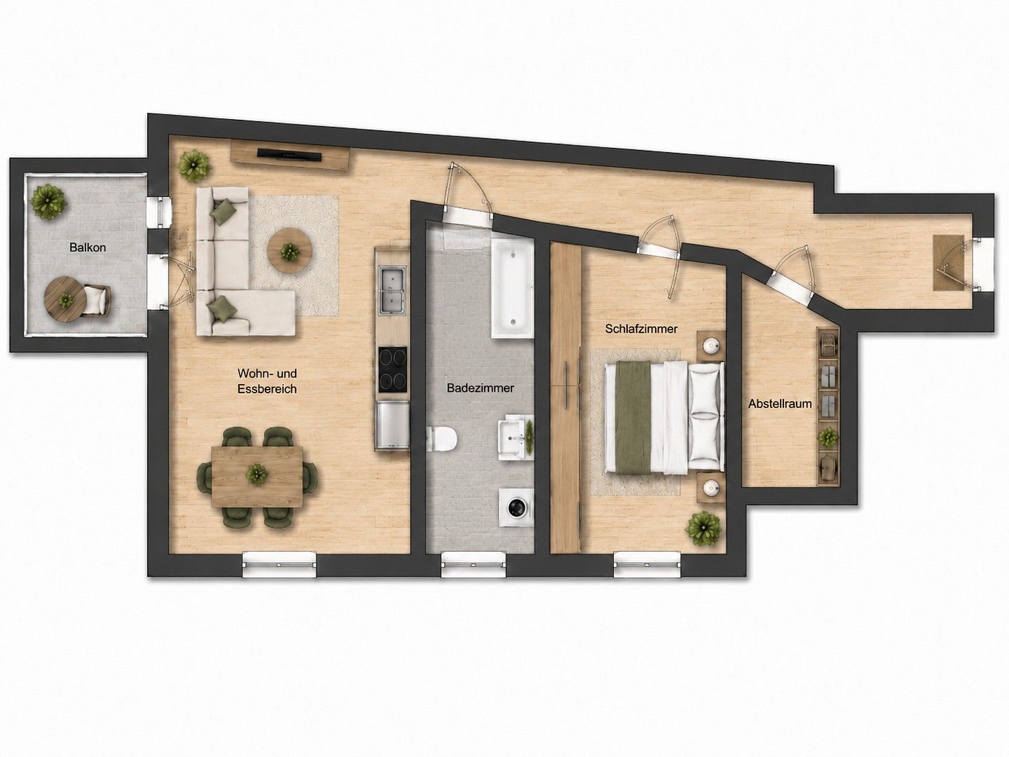 1+1, Bräugaßl 9, , Bavorsko, 69 m² - 2