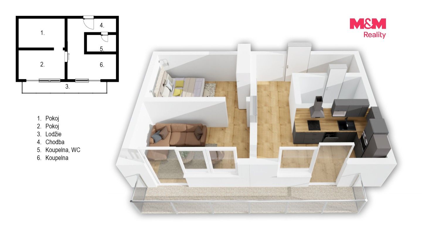 Byt 1+1 · 41 m² · Rýmařovská, Praha - 4