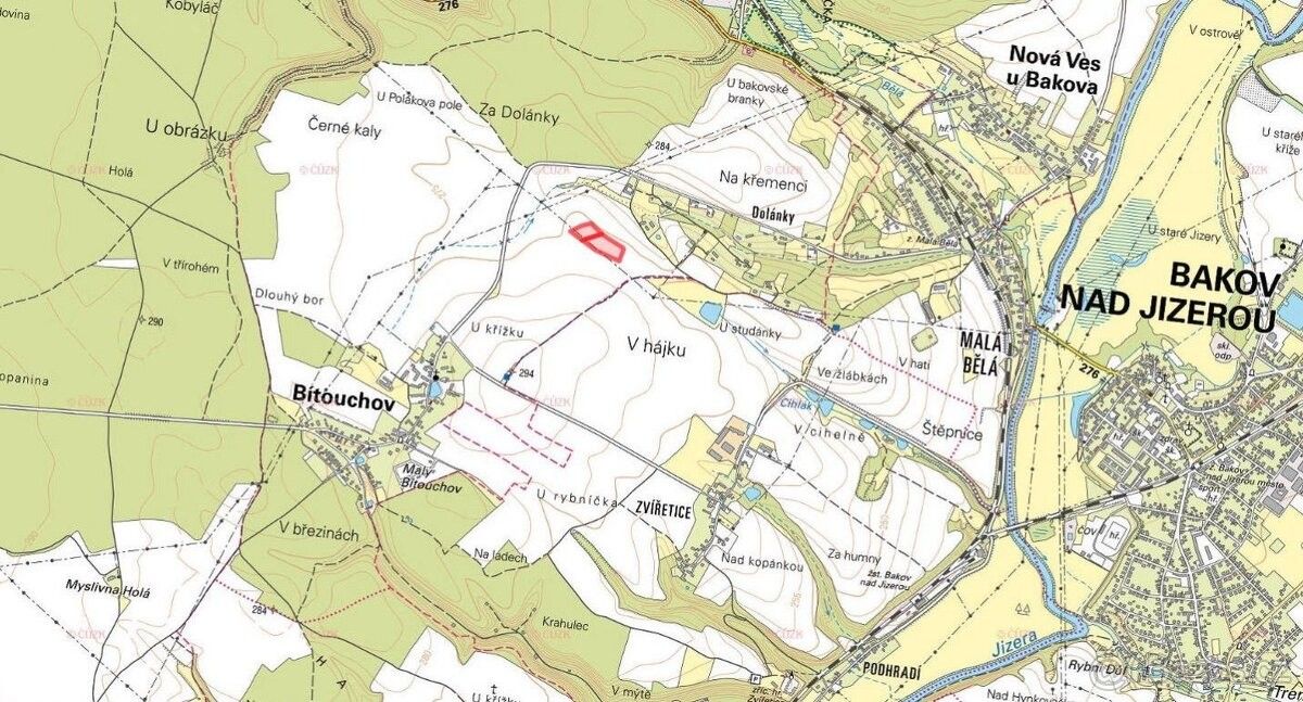 Prodej pozemek pro bydlení - Bakov nad Jizerou, 294 01