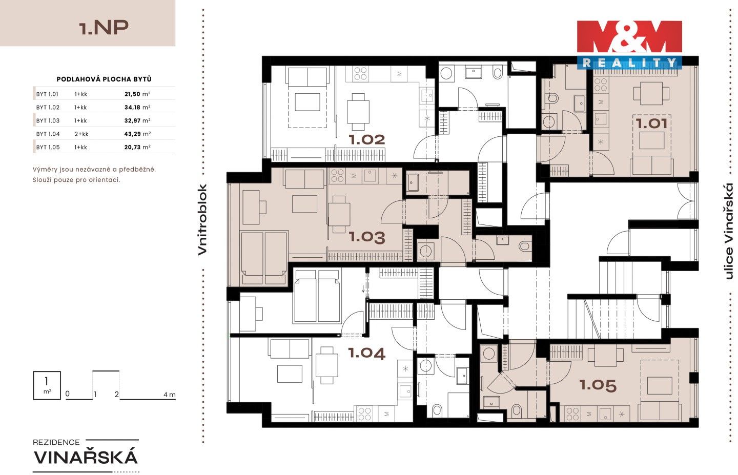 Prodej byt 1+kk - Vinařská, Praha, 22 m² - 5