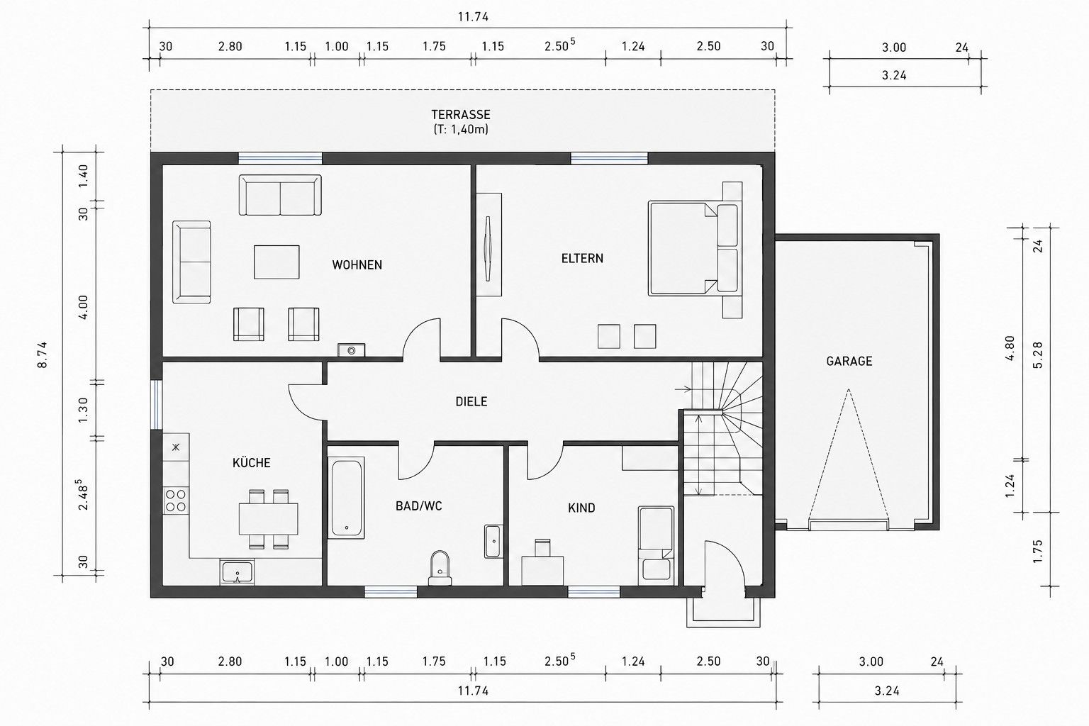 Rodinné domy, Am Mühlbach 33, , Bavorsko, 170 m² - 2