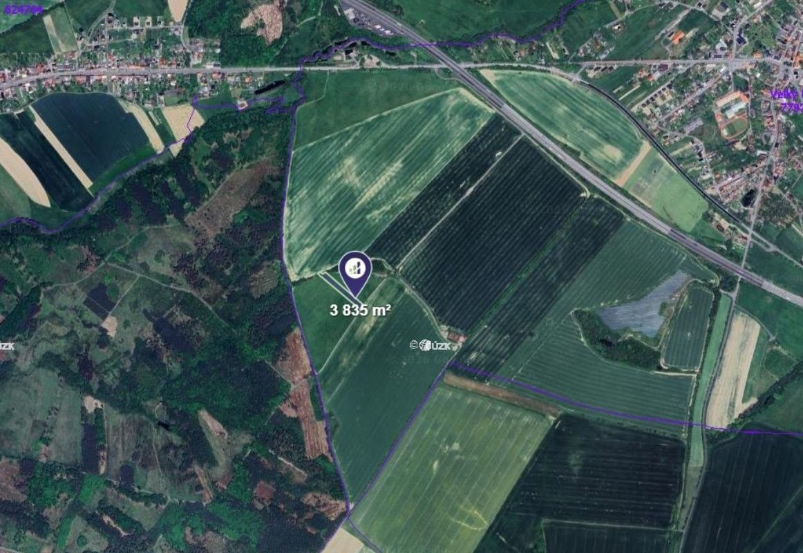 Prodej zemědělský pozemek - Velký Újezd, 3 835 m²