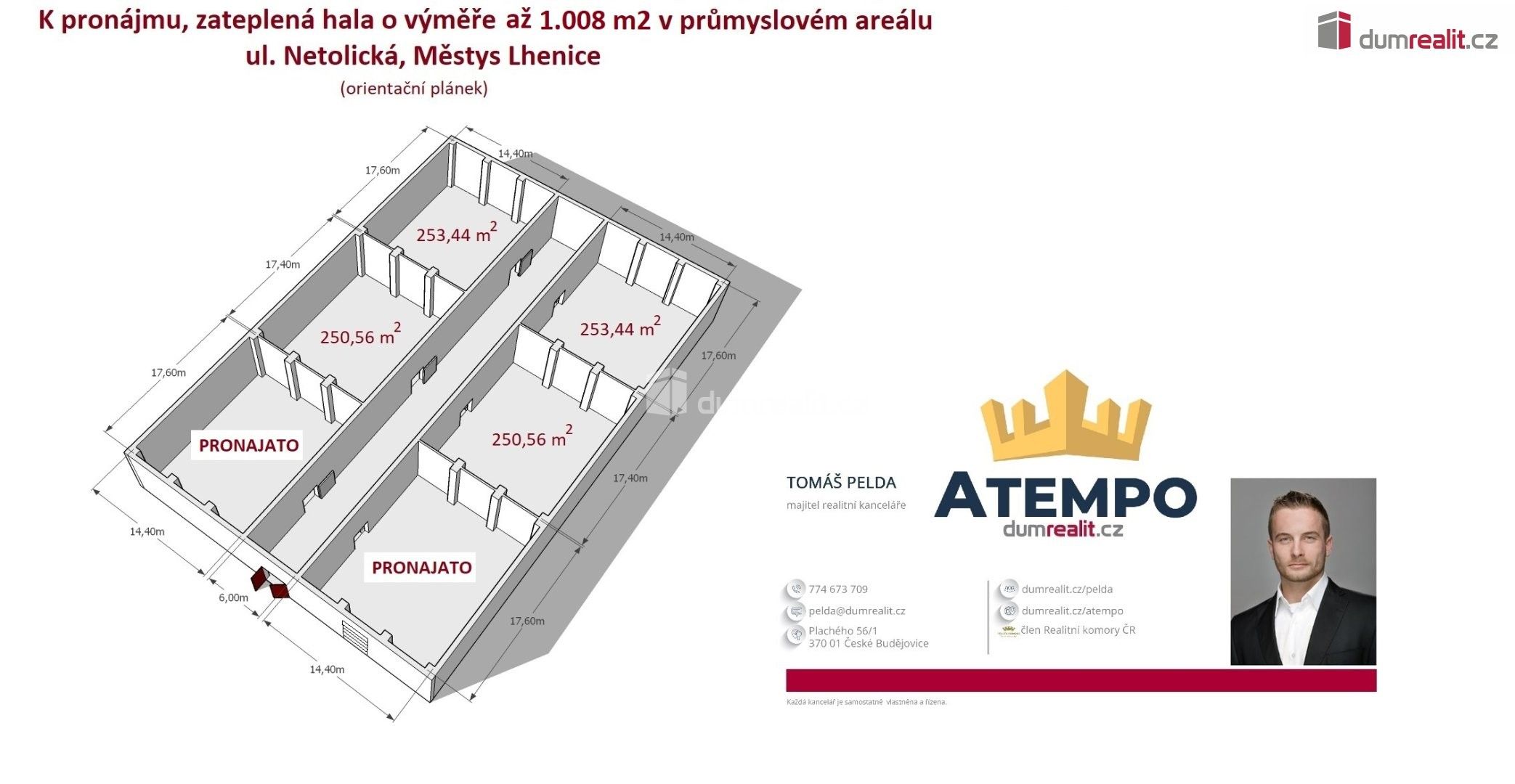 Sklady, Netolická, Lhenice, 250 m² - 1