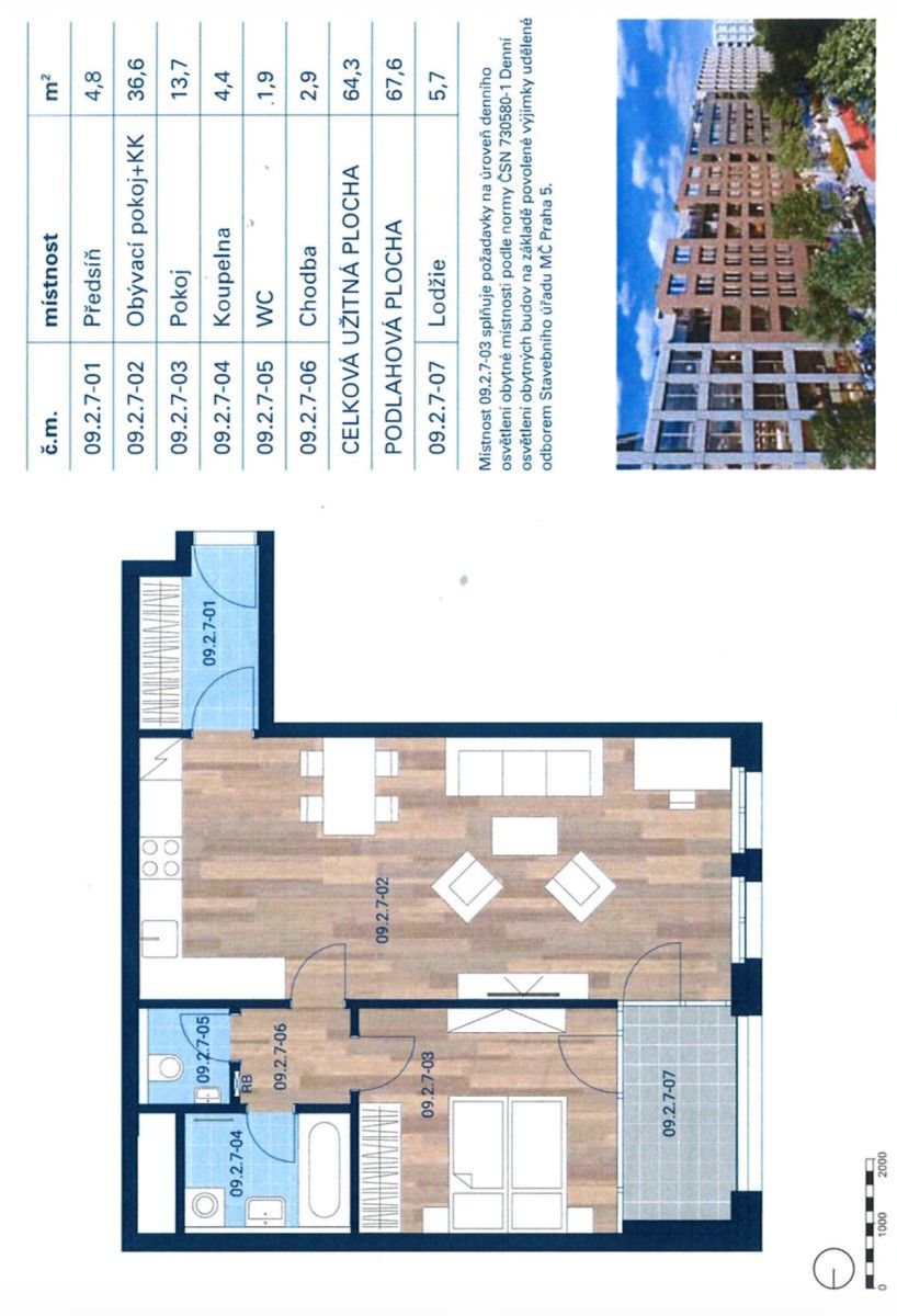 2+kk, Albrightové, Praha - Smíchov, 64 m² - 2