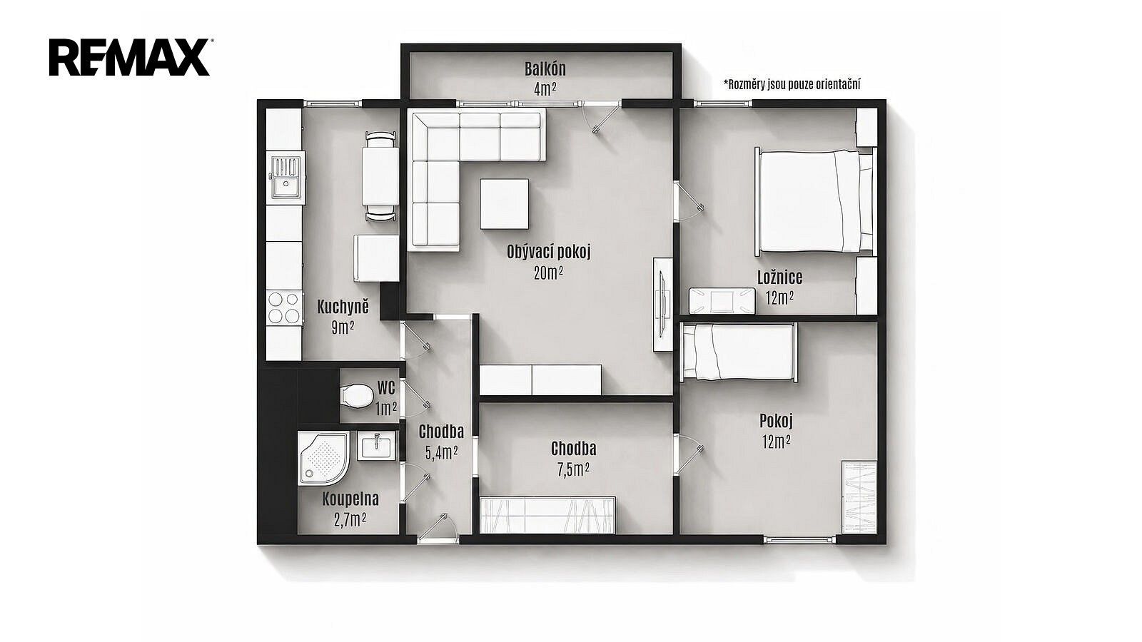 3+1, Brno - Líšeň, okres Brno-město, Jihomoravský kraj, 73 m² - 2