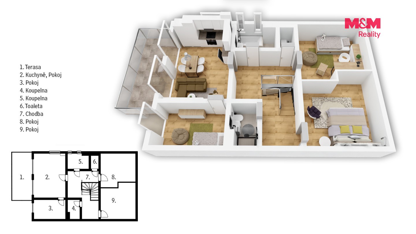 Prodej rodinný dům - Karlštejnská, Ořech, 112 m² - 5