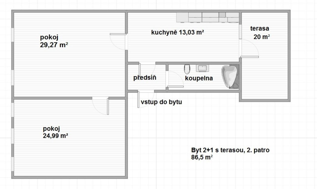 Pronájem byt 2+1 - Lovosice, 87 m²